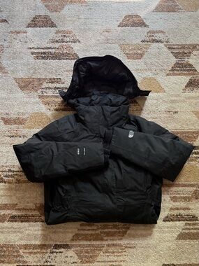 The North Face Black Hooded Alpine Jacket Down Coat Goretex Windproof Size Small